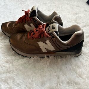 New Balance Women's 574 Gradient Copper Black Comfort Sneakers Shoes Size 9